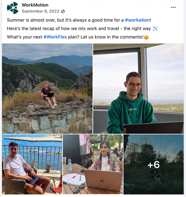 Employer branding content example