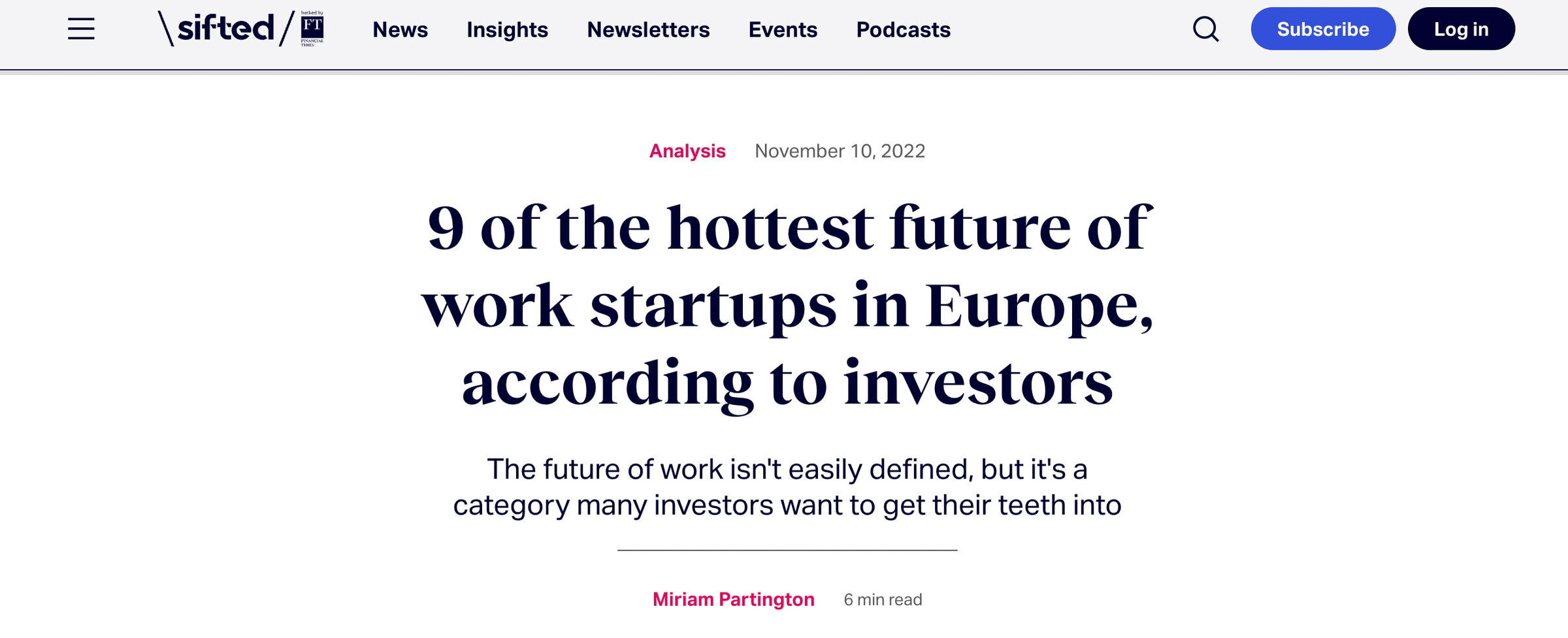 PR and thought leadership example