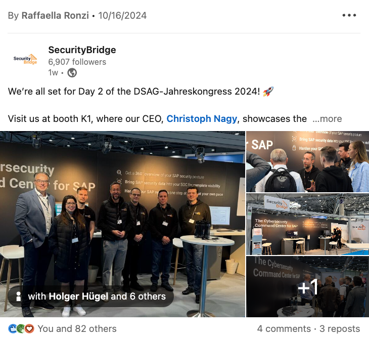 Event marketing example