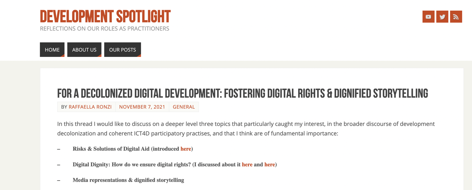 Content strategy project screenshot